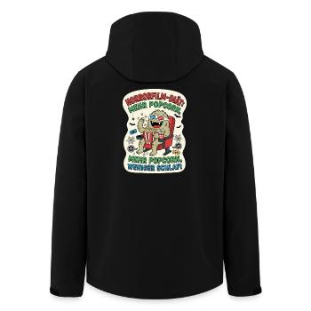 Horrorfilm Diät Popcorn Humor - Recycelte Männer Softshell-Jacke von Stanley/Stella - Schwarz - Hinten - AI Model Male 185 light (185cm)