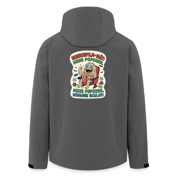 Horrorfilm Diät Popcorn Humor - Recycelte Männer Softshell-Jacke von Stanley/Stella - Anthrazit - Hinten - AI Model Male 185 light (185cm)