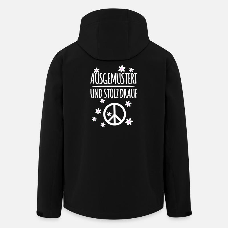Peace Symbol Ausgemustert - Recycelte Männer Softshell-Jacke von Stanley/Stella - Schwarz