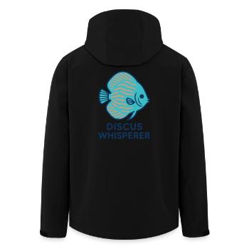 Leidenschaftlich für Blau- und Orange-Diskusfische - Recycelte Männer Softshell-Jacke von Stanley/Stella - Schwarz - Hinten - AI Model Male 185 light (185cm)