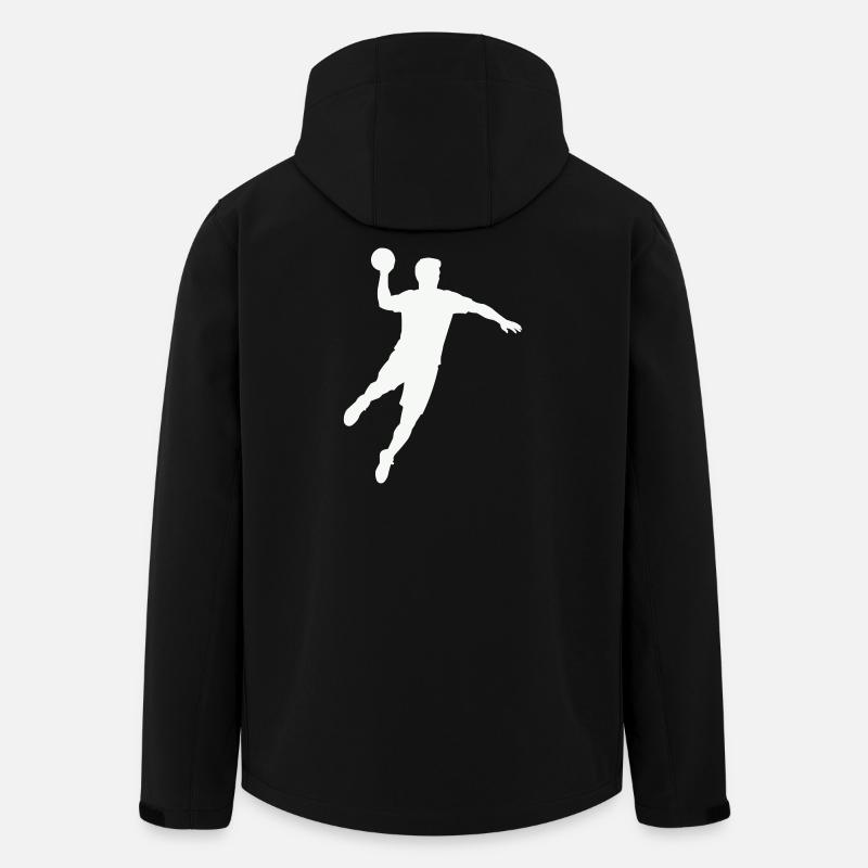 Handball Silhouette Ball - Recycelte Männer Softshell-Jacke von Stanley/Stella - Schwarz