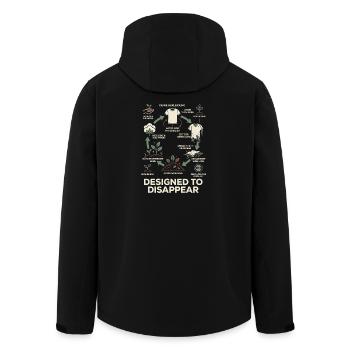 Aktiver Umweltschutz - Recycelte Männer Softshell-Jacke von Stanley/Stella - Schwarz - Hinten - AI Model Male 185 light (185cm)