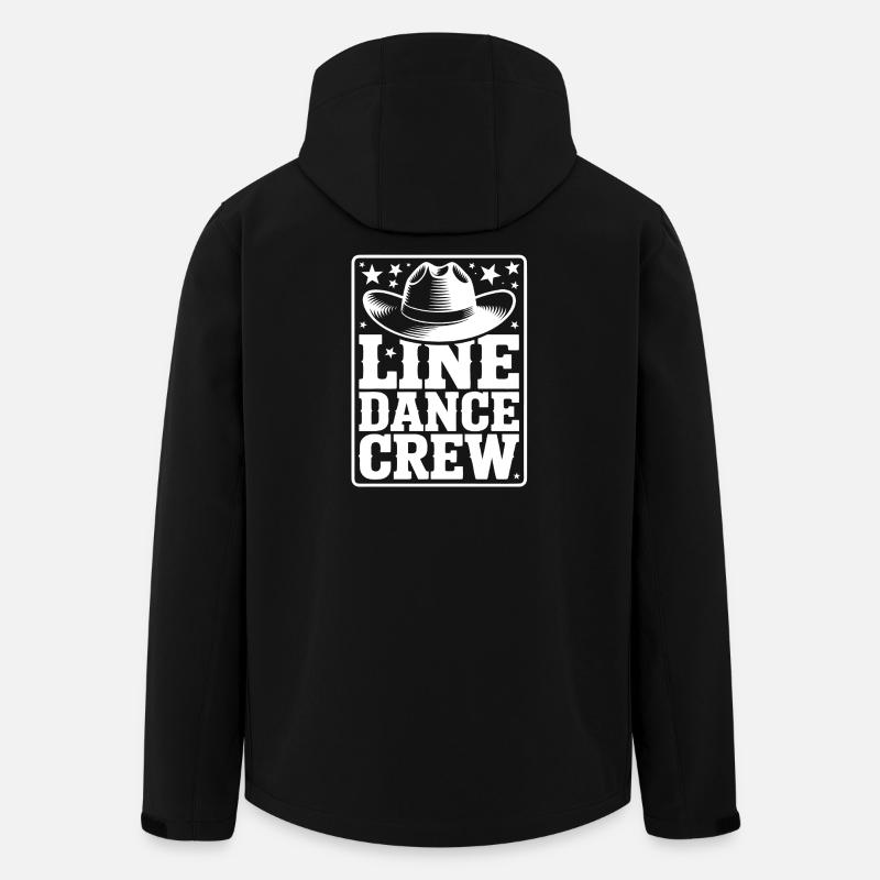Line Dance Crew - Cowboy Silhouette - Recycelte Männer Softshell-Jacke von Stanley/Stella - Schwarz