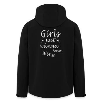 Les filles veulent juste passer une soirée filles avec du vin - Veste softshell homme en polyester recyclé Stanley/Stella - noir - Dos - AI Model Male 185 light (185cm)