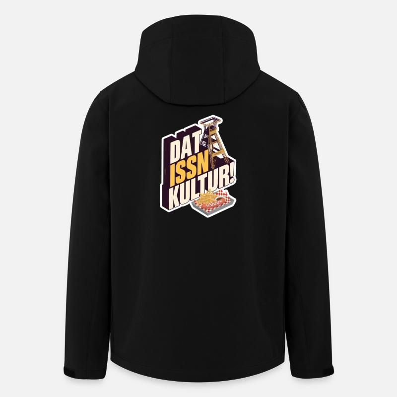 Dat Issn Kultur - Currywurst - Recycelte Männer Softshell-Jacke von Stanley/Stella - Schwarz