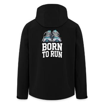 Trail Running - Born to Run - Men’s Recycled Softshell Jacket by Stanley/Stella - black - Back - AI Model Male 185 light (185cm)