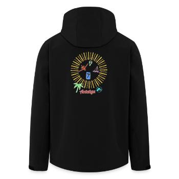 Antalya Beach Magic Circle - Men’s Recycled Softshell Jacket by Stanley/Stella - black - Back - AI Model Male 185 light (185cm)