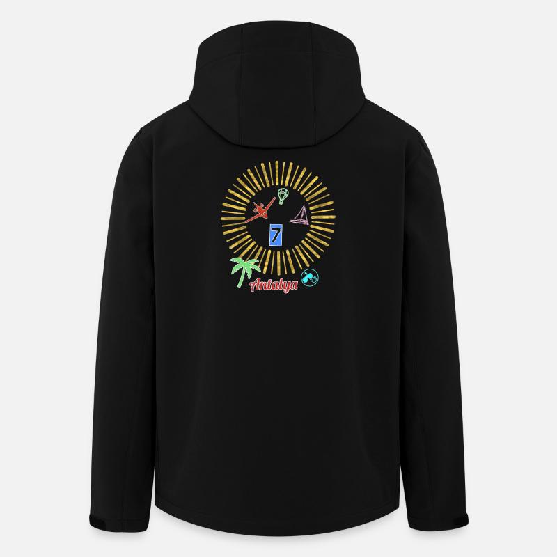 Antalya Strandzauber Kreis - Recycelte Männer Softshell-Jacke von Stanley/Stella - Schwarz