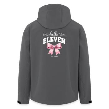 Hello Eleven Est. 2015 - Birthday Girl - Men’s Recycled Softshell Jacket by Stanley/Stella - black - Back - AI Model Male 185 light (185cm)