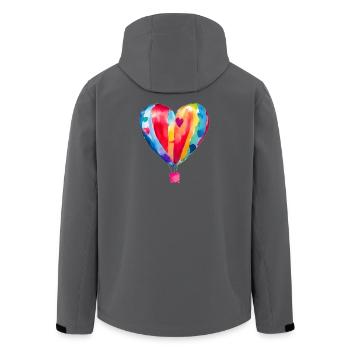 Balloon - Men’s Recycled Softshell Jacket by Stanley/Stella - anthracite - Back - AI Model Male 185 light (185cm)