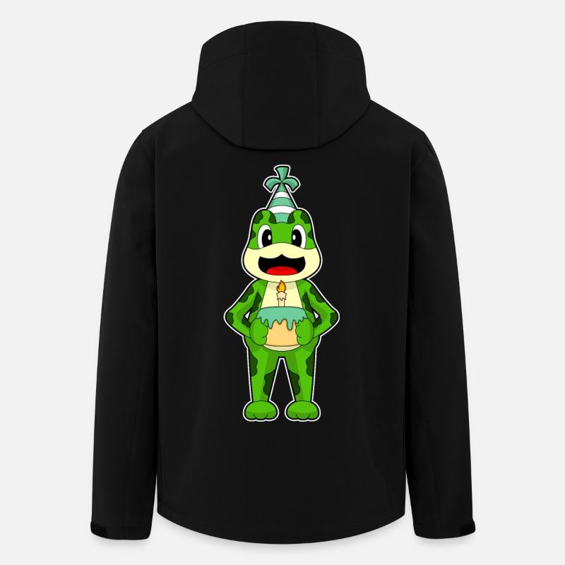 Frog Birthday Cake Candle - Men’s Recycled Softshell Jacket by Stanley/Stella - black
