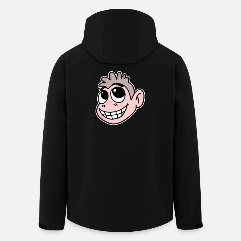 Funny Monkey Head - Men’s Recycled Softshell Jacket by Stanley/Stella - black