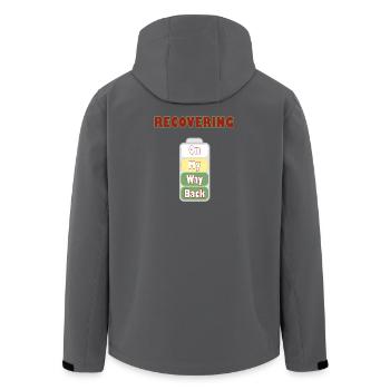 Burnout Recovery Minimal Battery Concept Design - Men’s Recycled Softshell Jacket by Stanley/Stella - black - Back - AI Model Male 185 light (185cm)