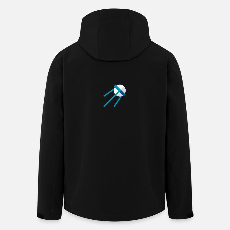 Satellite in Space – Blue Space Icon - Men’s Recycled Softshell Jacket by Stanley/Stella - black