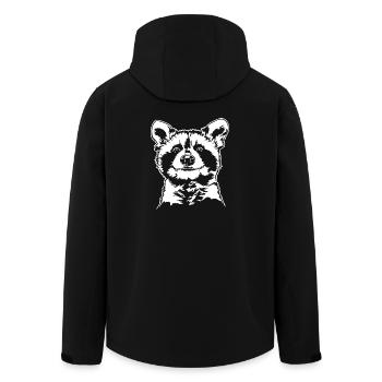 RACCOON Animal Wildlife Wilsigns - Men’s Recycled Softshell Jacket by Stanley/Stella - black - Back - AI Model Male 185 light (185cm)