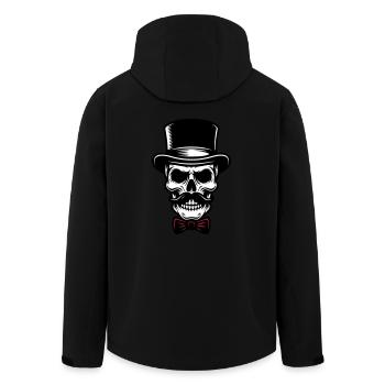Squelette de crâne de marié - Veste softshell homme en polyester recyclé Stanley/Stella - noir - Dos - AI Model Male 185 light (185cm)