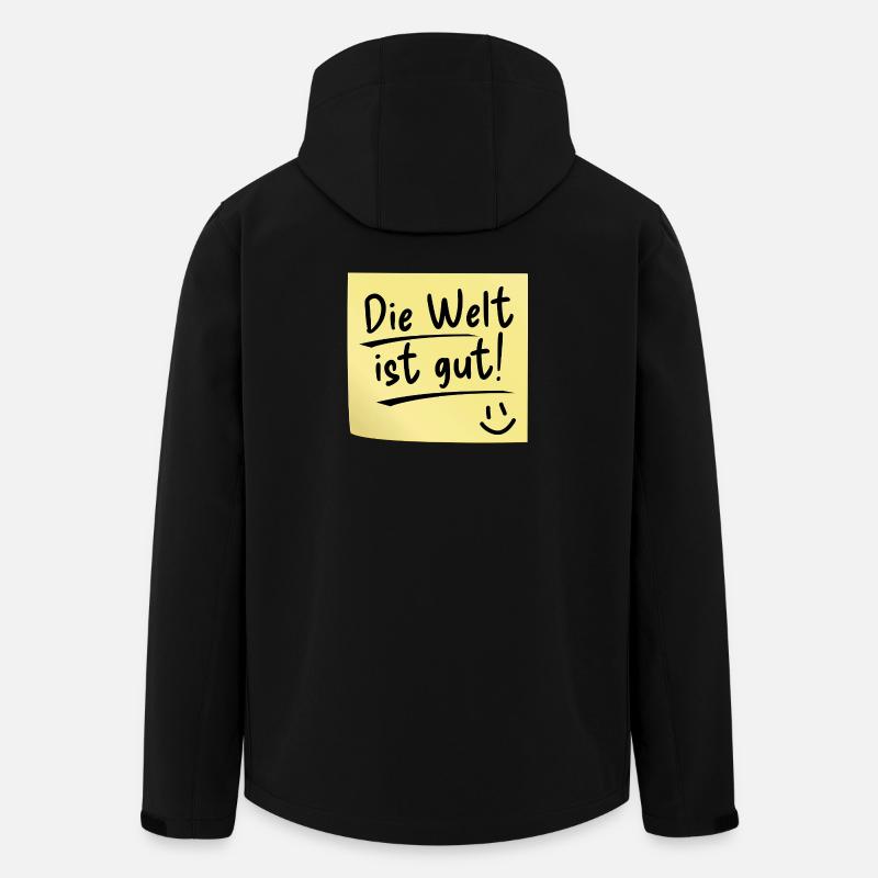 Die Welt ist gut - Recycelte Männer Softshell-Jacke von Stanley/Stella - Schwarz