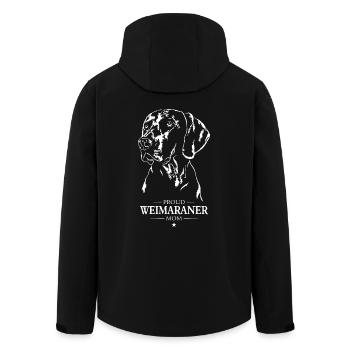 Weimaraner Mom Dogs Dog Hunting Dogs Wilsigns - Men’s Recycled Softshell Jacket by Stanley/Stella - black - Back - AI Model Male 185 light (185cm)