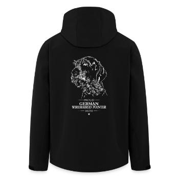 German Wirehaired Pointer Mom Hunde Hund Wilsigns - Recycelte Männer Softshell-Jacke von Stanley/Stella - Schwarz - Hinten - AI Model Male 185 light (185cm)