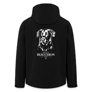 Beauceron Dad Hund Berger de Beauce Hunde Wilsigns - Recycelte Männer Softshell-Jacke von Stanley/Stella - Schwarz - Hinten - AI Model Male 185 light (185cm)