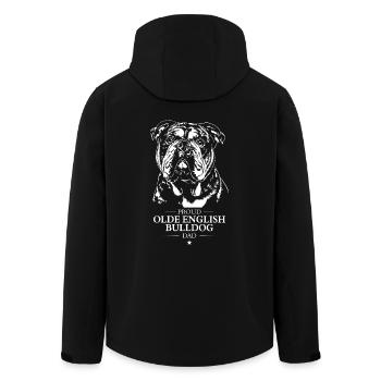 Olde English Bulldog Dad Hunde Hund OEB Wilsigns - Recycelte Männer Softshell-Jacke von Stanley/Stella - Schwarz - Hinten - AI Model Male 185 light (185cm)
