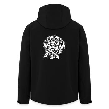 Deutsch Drahthaar Portrait Jagdhunde Hund Wilsigns - Recycelte Männer Softshell-Jacke von Stanley/Stella - Schwarz - Hinten - AI Model Male 185 light (185cm)