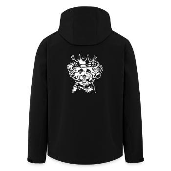 Bichon Frise Krone Hunde Hund Wilsigns - Recycelte Männer Softshell-Jacke von Stanley/Stella - Schwarz - Hinten - AI Model Male 185 light (185cm)