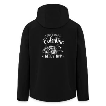 Bordeauxdogge Valentinstag Hunde Hund Wilsigns - Recycelte Männer Softshell-Jacke von Stanley/Stella - Schwarz - Hinten - AI Model Male 185 light (185cm)