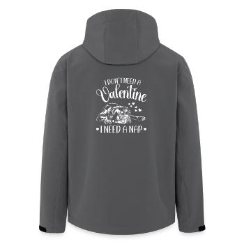 Bordeauxdogge Valentinstag Hunde Hund Wilsigns - Recycelte Männer Softshell-Jacke von Stanley/Stella - Anthrazit - Hinten - AI Model Male 185 light (185cm)