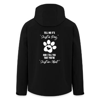 Chien Promenade Chien Aire de jeux Dresseur de chiens Paw Wau - Veste softshell homme en polyester recyclé Stanley/Stella - noir - Dos - AI Model Male 185 light (185cm)
