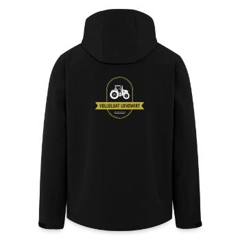 Vollbluat Londwirt - Recycelte Männer Softshell-Jacke von Stanley/Stella - Schwarz - Hinten - AI Model Male 185 light (185cm)