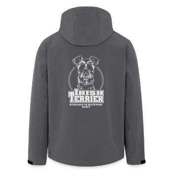 IRISH TERRIER coolest people Wilsigns gift - Men’s Recycled Softshell Jacket by Stanley/Stella - black - Back - AI Model Male 185 light (185cm)