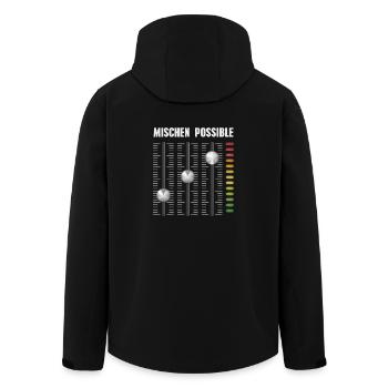 Mischen Possible - Recycelte Männer Softshell-Jacke von Stanley/Stella - Schwarz - Hinten - AI Model Male 185 light (185cm)
