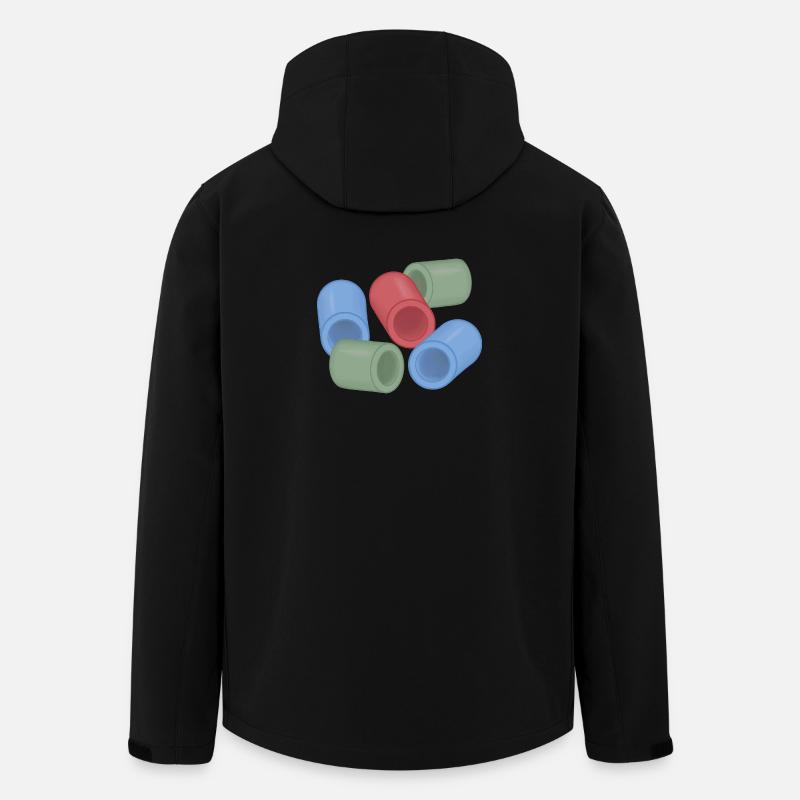 Abstrakte FarbKapseln Bügelperlen - Recycelte Männer Softshell-Jacke von Stanley/Stella - Schwarz