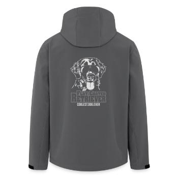 FLAT COATED RETRIEVER coolest dog Hundesprüche - Recycelte Männer Softshell-Jacke von Stanley/Stella - Schwarz - Hinten - AI Model Male 185 light (185cm)