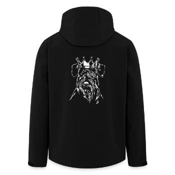 SCHNAUZER Krone Dogs Dog Wilsigns - Men’s Recycled Softshell Jacket by Stanley/Stella - black - Back - AI Model Male 185 light (185cm)