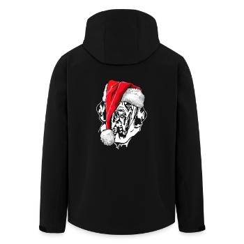 Santa English Mastiff Christmas Dogs Wilsigns - Men’s Recycled Softshell Jacket by Stanley/Stella - black - Back - AI Model Male 185 light (185cm)