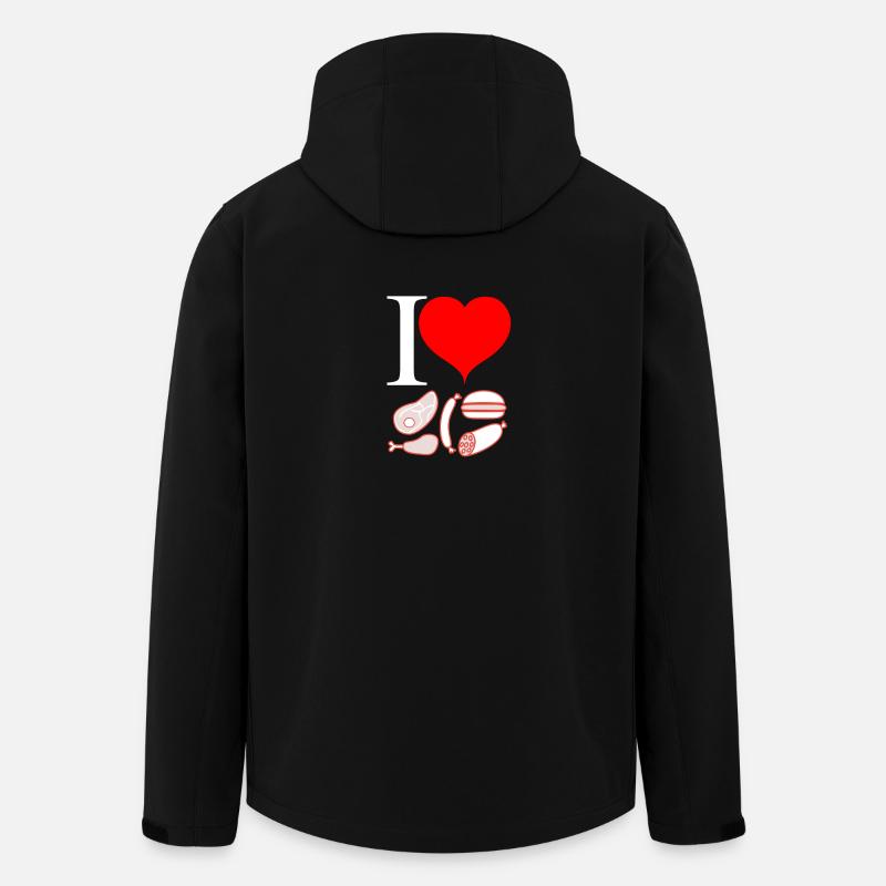 I love Fleisch - Recycelte Männer Softshell-Jacke von Stanley/Stella - Schwarz