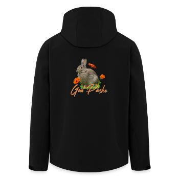 God Paske Frohe Ostern - Recycelte Männer Softshell-Jacke von Stanley/Stella - Schwarz - Hinten - AI Model Male 185 light (185cm)