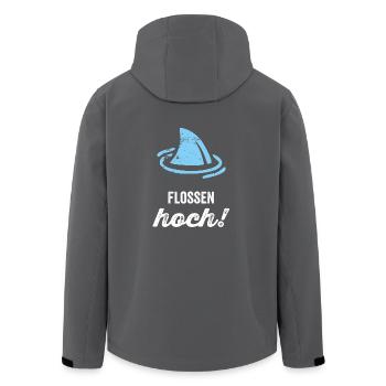 Flossen Hoch! - Recycelte Männer Softshell-Jacke von Stanley/Stella - Anthrazit - Hinten - AI Model Male 185 light (185cm)