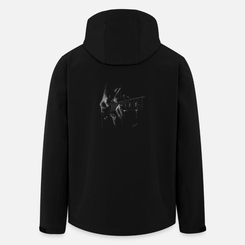 Gitarre - Recycelte Männer Softshell-Jacke von Stanley/Stella - Schwarz