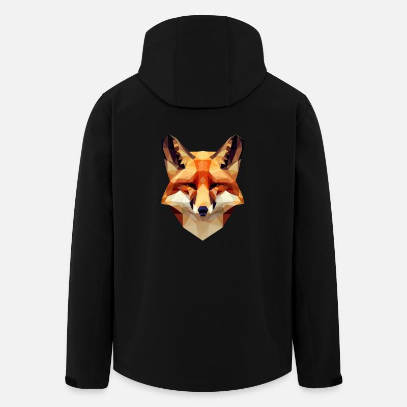 Intriguing Polygon Fox - Modern - Men’s Recycled Softshell Jacket by Stanley/Stella - black