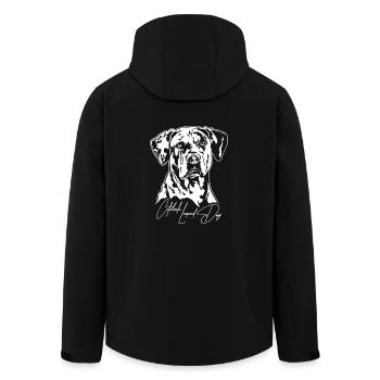 CATAHOULA LEOPARD DOG Dog Portrait Dogs Wilsigns - Veste softshell homme en polyester recyclé Stanley/Stella - noir - Dos - AI Model Male 185 light (185cm)