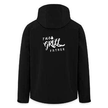 The Grill Father - Der Grill Vater - Recycelte Männer Softshell-Jacke von Stanley/Stella - Schwarz - Hinten - AI Model Male 185 light (185cm)