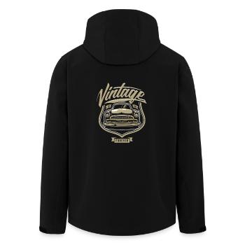 Vintage Forever 1956 - Recycelte Männer Softshell-Jacke von Stanley/Stella - Schwarz - Hinten - AI Model Male 185 light (185cm)