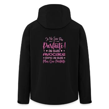 Une Avocate plus que parfaite, métier de rêve - Veste softshell homme en polyester recyclé Stanley/Stella - noir - Dos - AI Model Male 185 light (185cm)