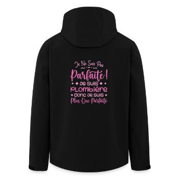 Une Plombière plus que parfaite, métier de rêve - Veste softshell homme en polyester recyclé Stanley/Stella - noir - Dos - AI Model Male 185 light (185cm)