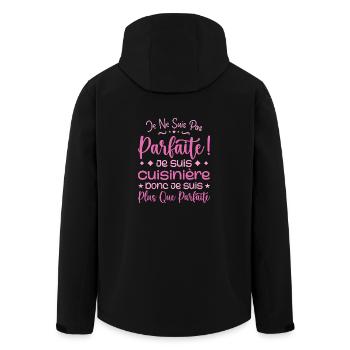 Une Cuisinière plus que parfaite, métier de rêve - Veste softshell homme en polyester recyclé Stanley/Stella - noir - Dos - AI Model Male 185 light (185cm)