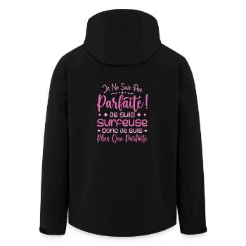 Une Surfeuse plus que parfaite, métier de rêve - Veste softshell homme en polyester recyclé Stanley/Stella - noir - Dos - AI Model Male 185 light (185cm)