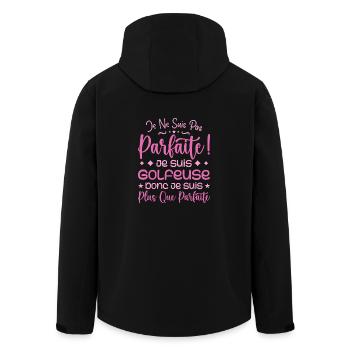 Ein mehr als perfekter Golfer, ein Traumberuf - Recycelte Männer Softshell-Jacke von Stanley/Stella - Schwarz - Hinten - AI Model Male 185 light (185cm)